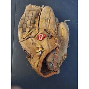 Vintage Rawlings RBC36 Baseball Glove Basket Web Hinged Pad Edge Throw Right